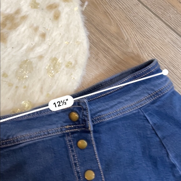 Free people a line button down Jean skirt - Picture 4 of 4